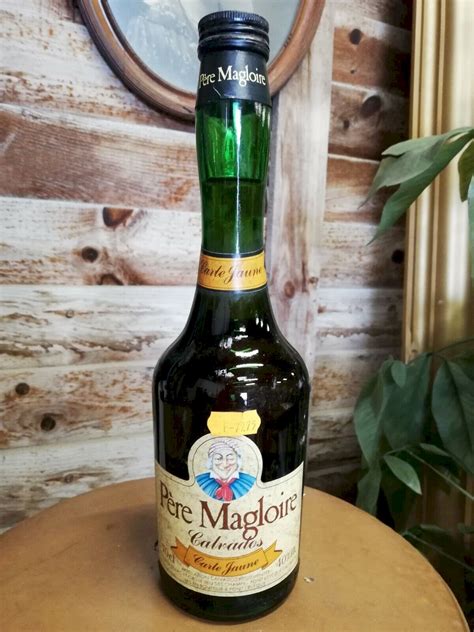 Bottle Calvados Père Magloire old liquor Old liquor old Bottle Green