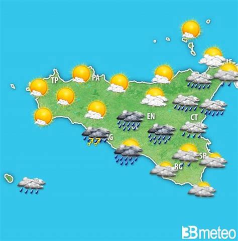 Meteo Sicilia Rovesci E Locali Temporali A Tratti Forti Temperature