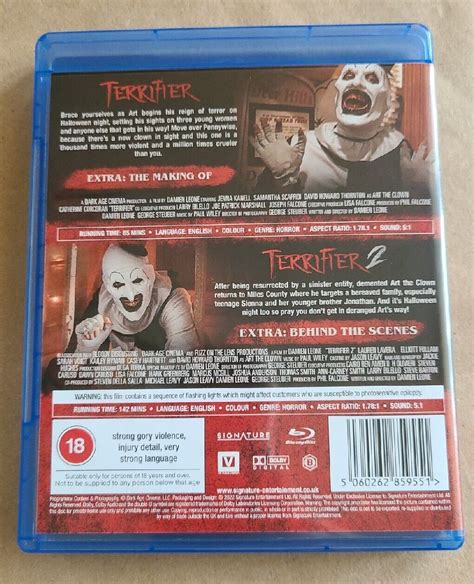 Terrifier The Bloody Duo Two Film Collection Blu Ray 2022 Region B