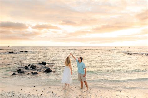 Pregnancy Announcement Hawaii Sunset Beach Photographers Hawaii