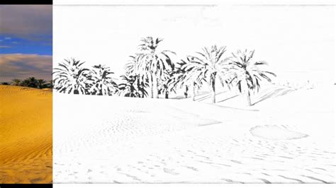 Desert Oasis Drawing at PaintingValley.com | Explore collection of ...