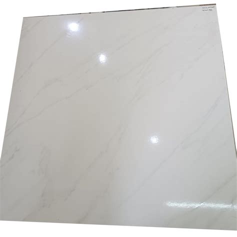 Glossy 13mm Plain White Ceramic Floor Tile Size 4x8 Feet 1200x2400 Mm