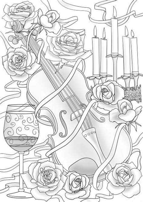 Violino E Arco Flores Para Colorir Imprimir E Desenhar Colorir Me