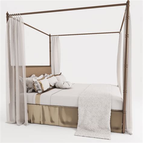 Canopy Bed 3d Models For Download Turbosquid