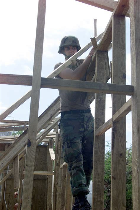 A Us Navy Usn Seabees Assigned To Naval Mobile Construction Battalion