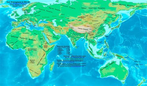 World map 500 BC - World History Maps