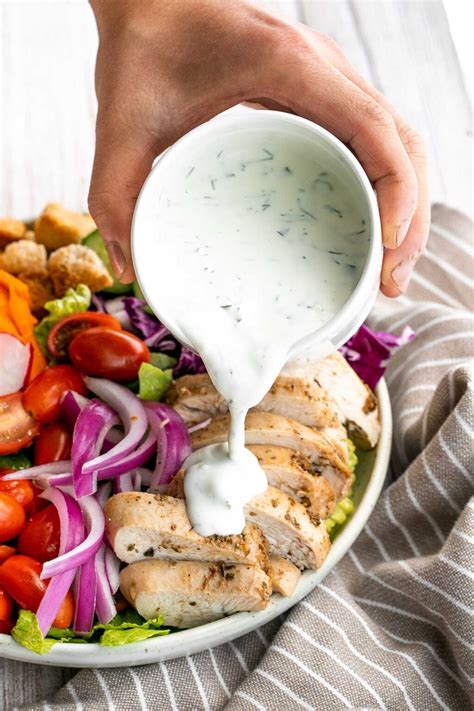 Chicken Garden Salad With Ranch Dressing Ahead Of Thyme