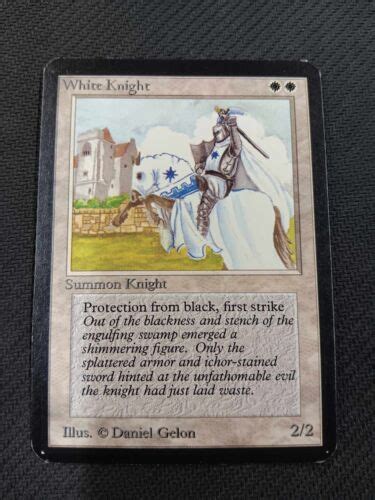 Mtg Alpha White Knight Vintage Moderately Played Magic The