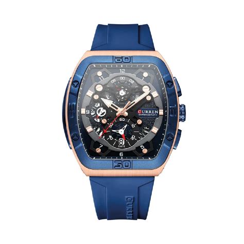 Ripley Reloj Curren Hombre An Logo Kred Original Azul Oro Rosa Resina