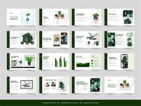 Premium Vector Minimal Modern Green Slides Template