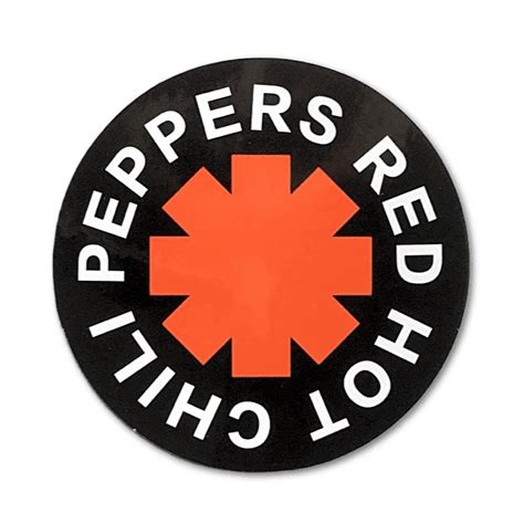 Mini Adesivo Red Hot Chili Peppers S Mbolo Redondo Oficial Banda Rock Californiana Sticker Cm
