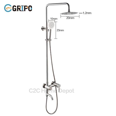 Gripo Sus Shower Set Hot And Cold Mixer Matte Finish Shopee Philippines
