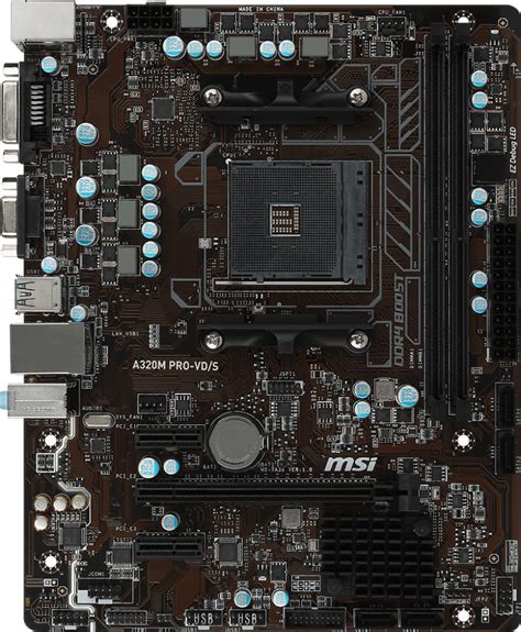 MSI A320M Pro-VD/S - Motherboard Specifications On MotherboardDB