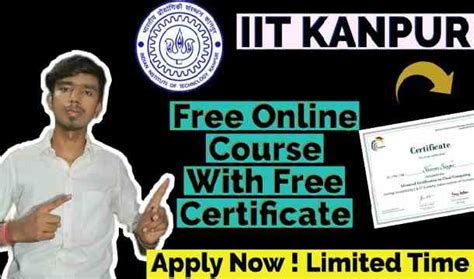 IIT KANPUR Free Online Course With Free Certificate | IIT KANPUR Free ...