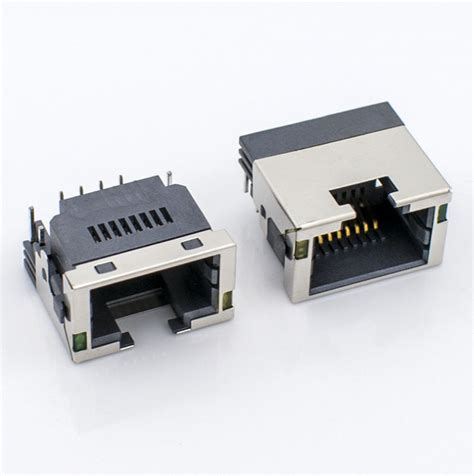 Female Rj45 Modular Jack Offset Jack Shielded Mini Rj45 Connector For Panel Mount