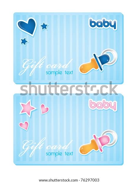 Baby T Cards Collection Vector Illustration Stock Vector Royalty