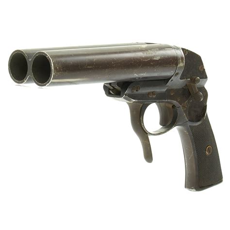 Original German Wwii 1942 Luftwaffe Double Barrel Flare Pistol By Bett