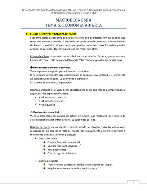 Macroeconom A Tema Econom A Abierta Si Necesitas M S Apuntes