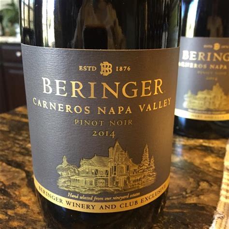 2014 Beringer Vineyards Pinot Noir Carneros USA California Napa