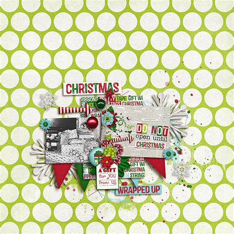 Digital Scrapbook Kit Wrapped Up Kristin Aagard