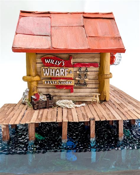 Sharing my latest SV diorama build: Willy's Wharf and Fish Shop! : r