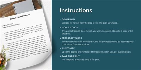 Student Council Speech in Word - Download | Template.net