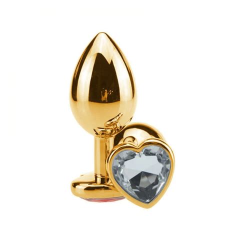Plug Anal de Aço Dourado Coração Tamanho P Sweet Sex Shop O Melhor Sex Shop