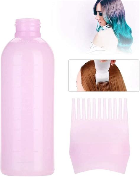 Pink 3 Piece Blotter Bottle Hair Dye Applicator Comb Essential