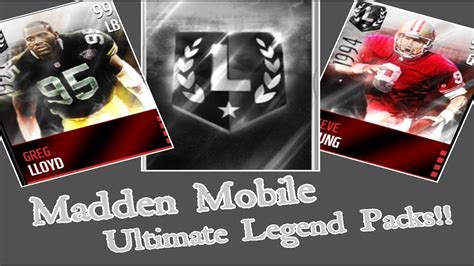 Madden Mobile Ultimate Legend Packs YouTube