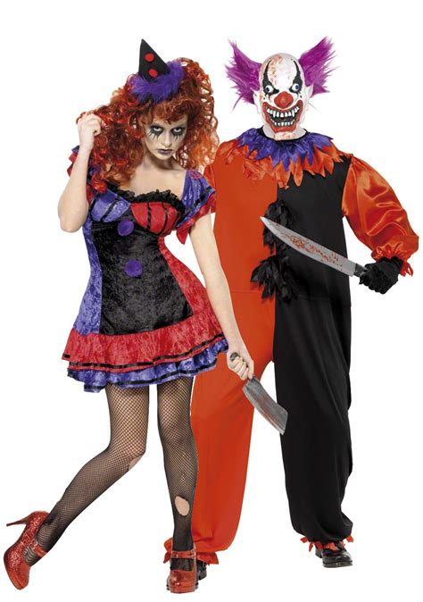 Halloween Terrifying Clowns For Couple Vegaoo Adults Costumes