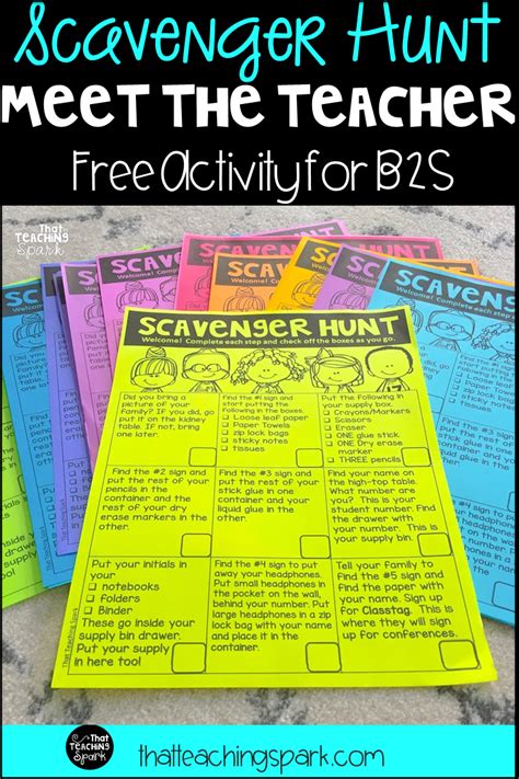 Pre K Open House Scavenger Hunt Sheet