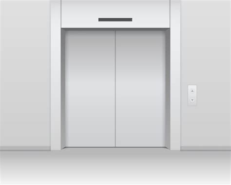 Premium Vector Metallic Elevator Mockup