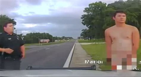 Naked Man Is Arrested On Police Dashcam Video In Florida Daily Mail Online