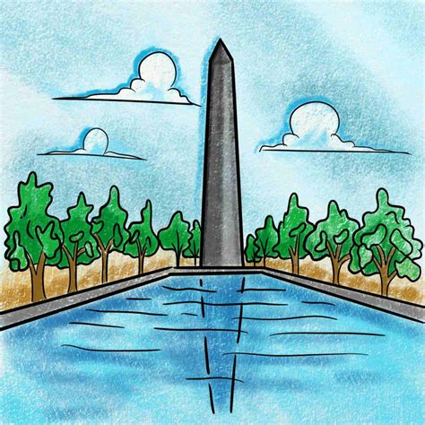 How To Draw The Washington Monument Helloartsy