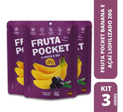 Kit Fruta Pocket Banana E A Ai G Solo Snacks Mercadolivre