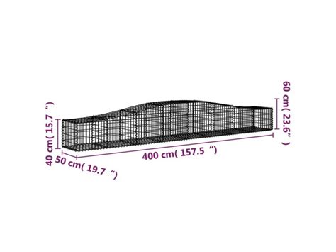 Vidaxl Paniers Gabions Arqu S Pcs X X Cm Fer Galvanis