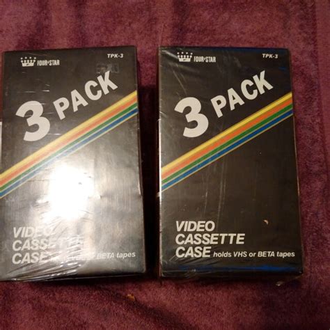 Video Cassette Storage Cases 6 2 3 Packs Brown Sealed Ebay