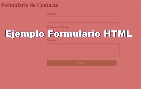 Ejemplo De Formulario HTML Simple Bootcamp Developer