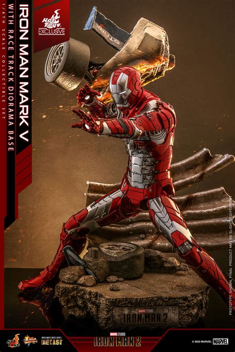 Iron Man Hot Toys Iron Man Mark V And Race Track Diorama Base The Toyark News