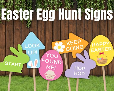 Personalised Easter Egg Hunt Sign Arrow Ubicaciondepersonascdmxgobmx