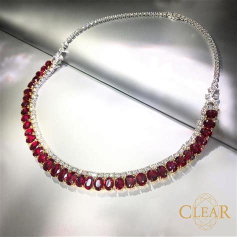 Natural Burmese Ruby Necklace Clear Jewelry