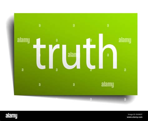 Truth Square Paper Sign Isolated On White Stock Photo Alamy