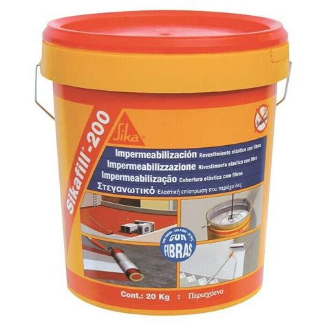 Sika Impermeabilizante SikaFill 200 Fibras Rojo 20 Kg BAUHAUS