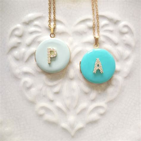 initial locket etsy
