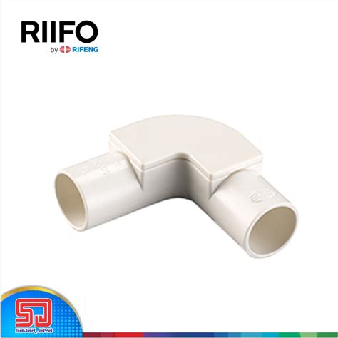 Jual RIIFO Elbow With Cover 20mm 5 8 Inch Lbow Pipa Kabel Listrik Upvc