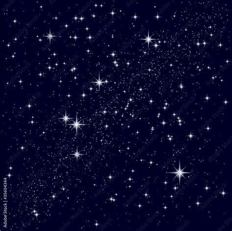 Vector illustration of a starry sky Stock Vector | Adobe Stock