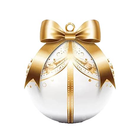 Clip Art Elegante Fondo De Globo De Navidad Blanco Y Dorado Png