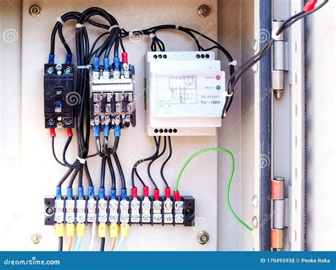 Electrical Control System Cabinet and Power Converters Stock Photo ...