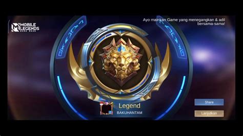 Detik Detik Naik Rank Legend Mobile Legends Indonesia Youtube