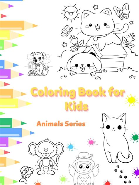 Coloring Book for Kids Animals Series - Etsy